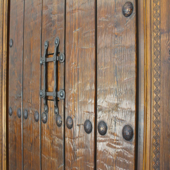 Puerta rústica Aljimecer detalles 3